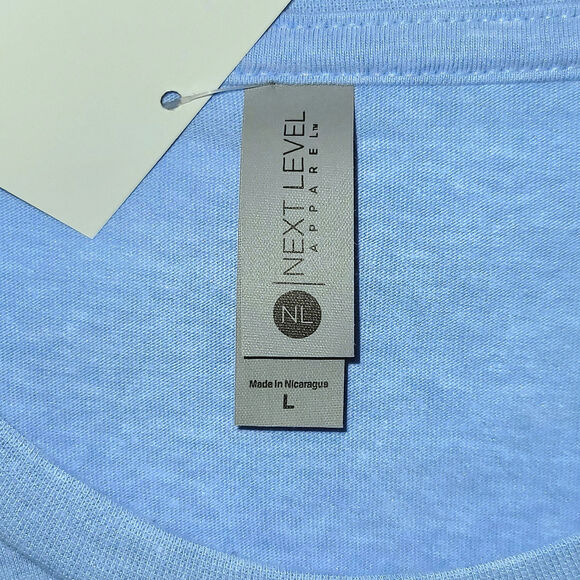 Long Sleeve Tee "More Snow..." Ski Theme Funny Mens Unisex Large Light Blue New - Picture 7 of 10